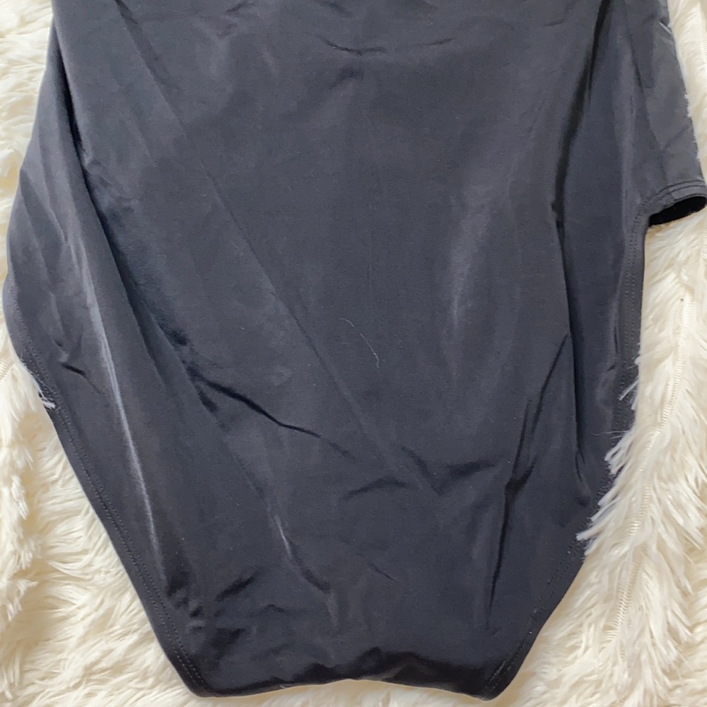 Islander Black One Piece Halter Tie Bathing Swimsuit Size 12 - Picture 7 of 9